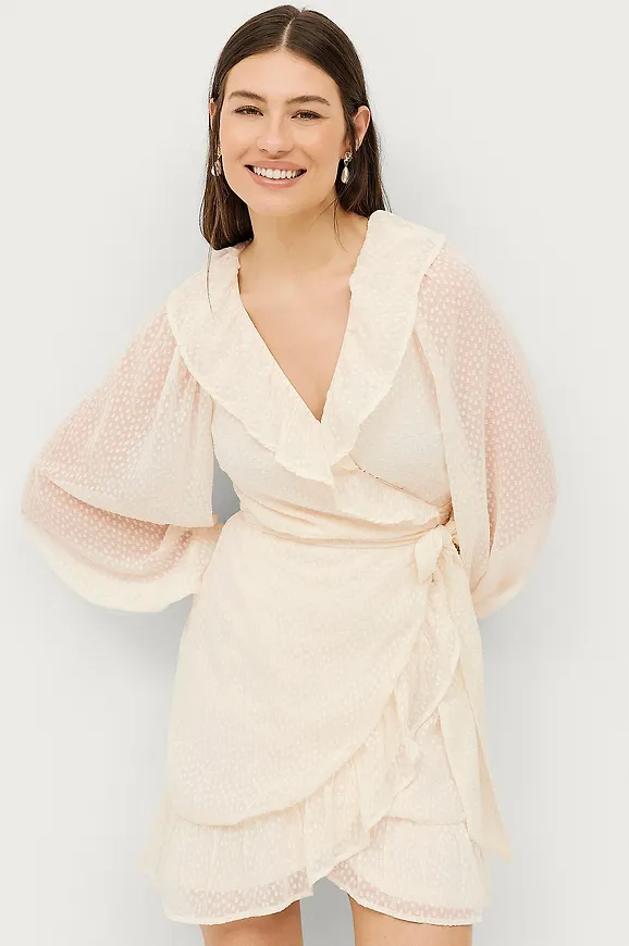 Vit chiffongklänning från Ellos Collection för dam