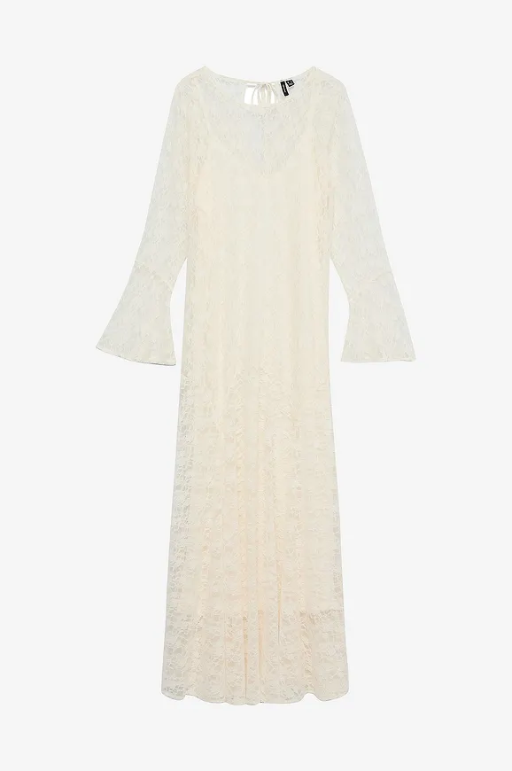 Vit lång trikåklänning från VERO MODA för dam 2026